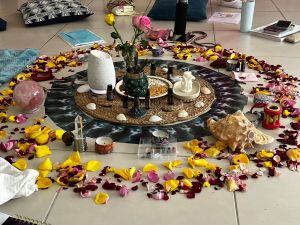Altar for Women's Circle: Honouring Mother Earth with the Four Elements